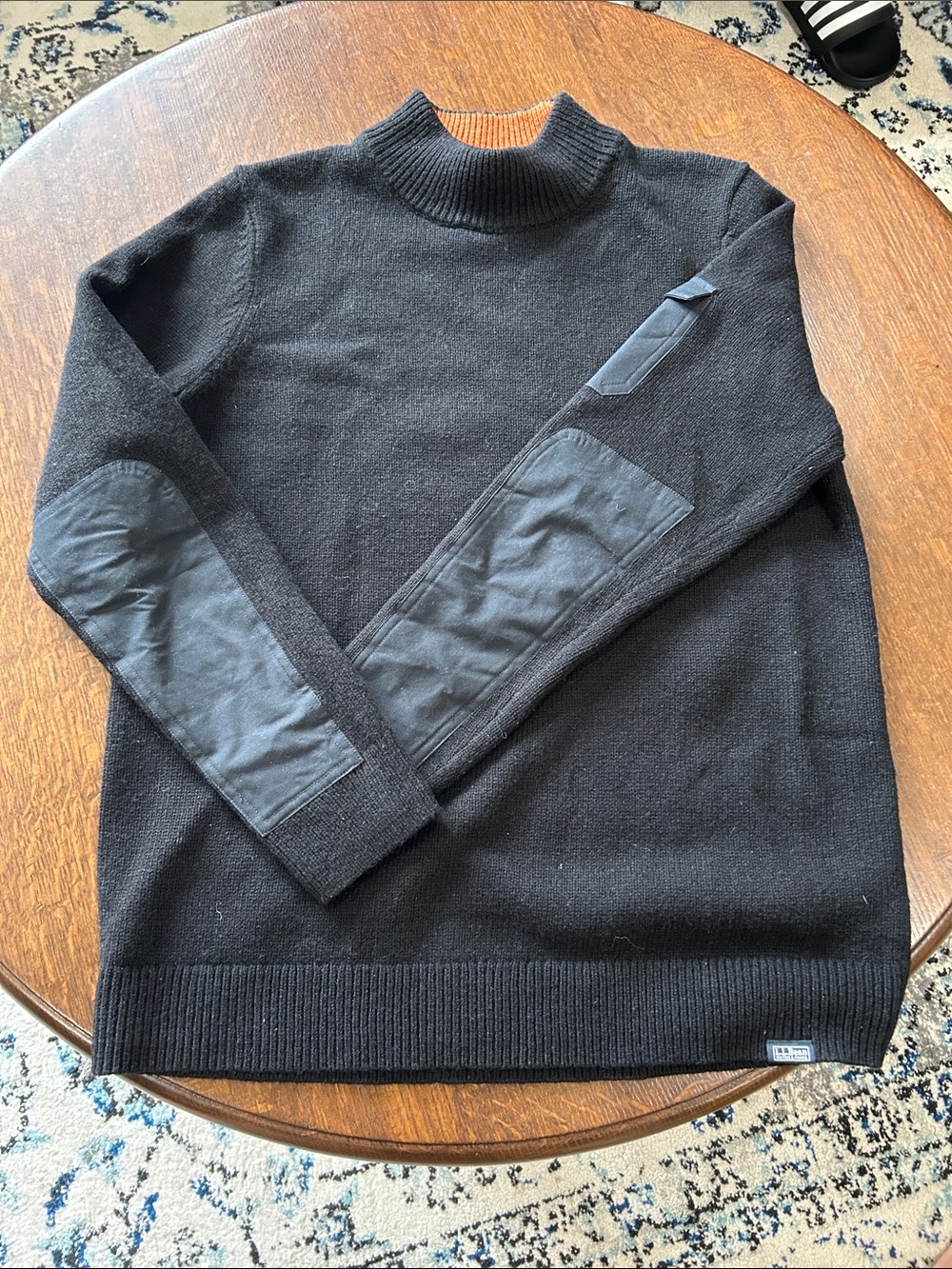 Women's Maine Guide Mock Crew Sweater L.L. Bean Black Turtleneck Sweater merino